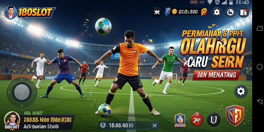 Screenshot gameplay 180SLOT yang penuh aksi olahraga