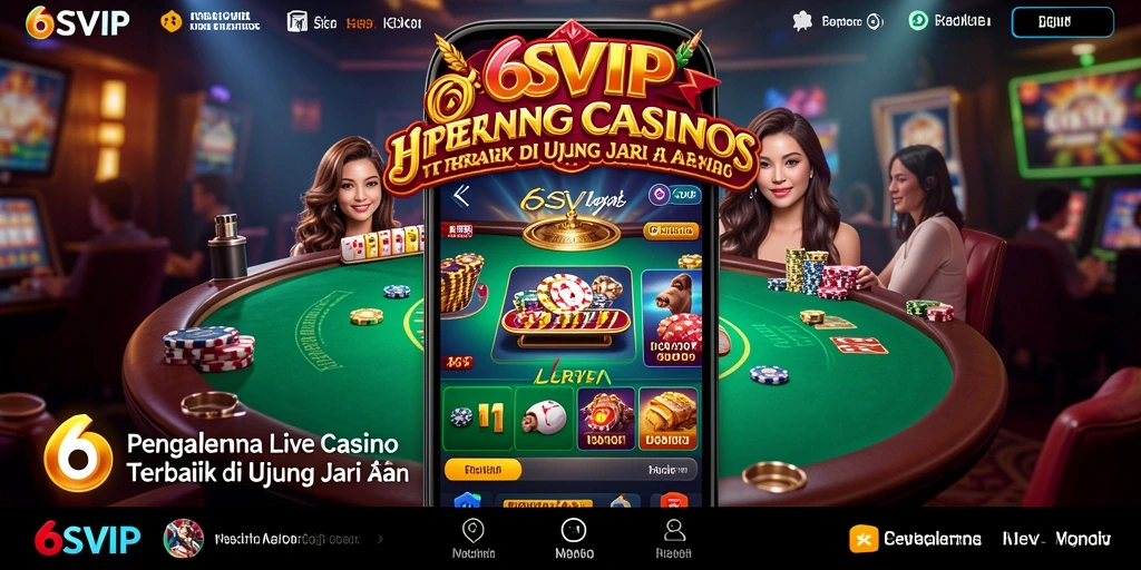 Tampilan gameplay Live Casino yang menghanyutkan di 6SVIP.
