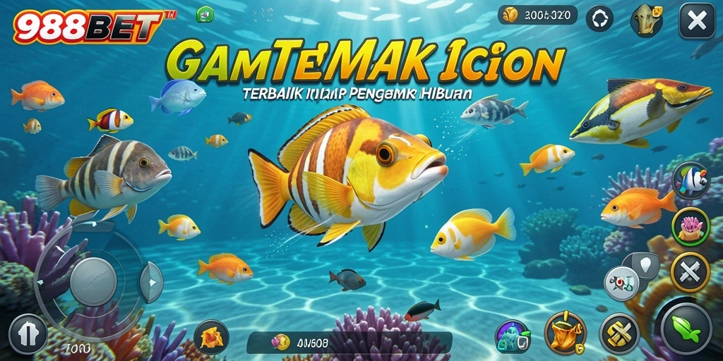 Gameplay intens menembak ikan yang seru di 988BET.