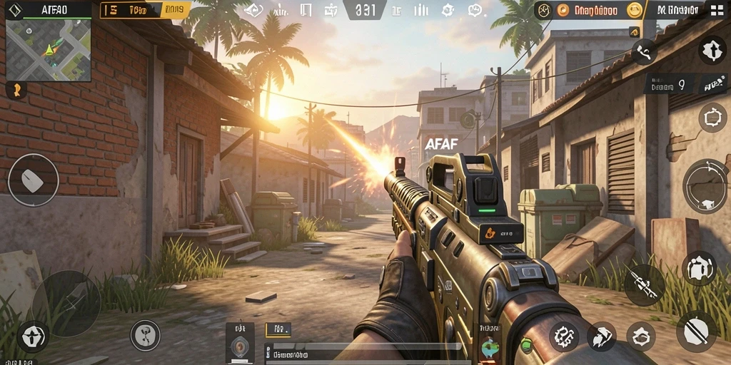 Gameplay seru di AFAF dengan aksi tembak-menembak yang mendebarkan.