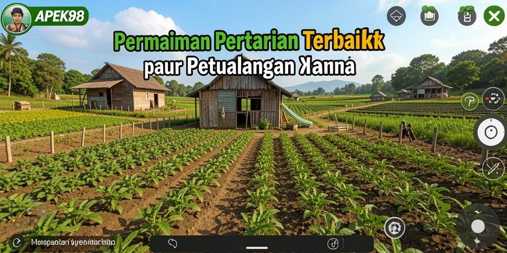 Tampilan gameplay seru di APEK88 dengan aktivitas pertanian yang menarik.