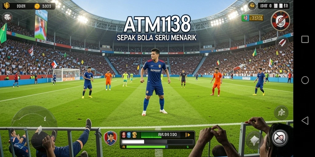 Tampilan gameplay <strong>ATM138</strong> yang mendebarkan dalam pertandingan sepak bola.