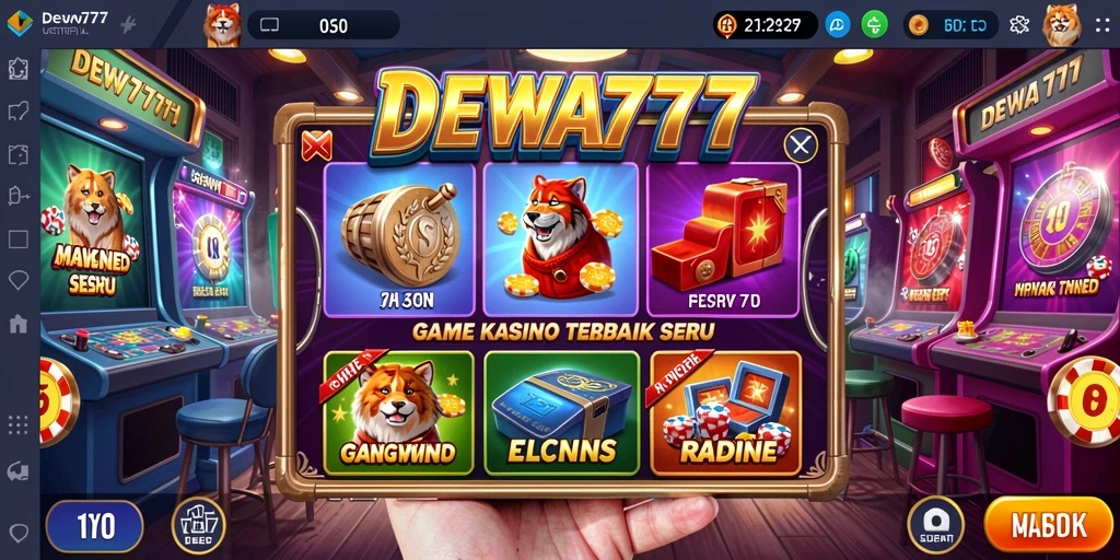 Screenshot DEWA777 menampilkan keseruan gameplay Kasino yang mendebarkan.
