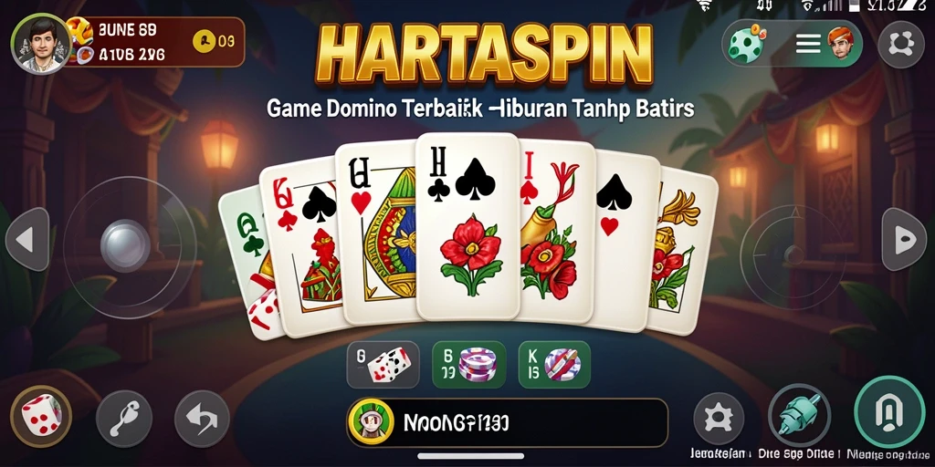 Screenshot HARTASPIN menunjukkan momen seru permainan Domino.