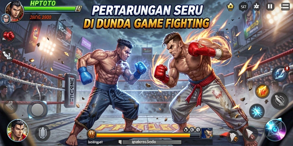 Tampilan gameplay seru HPTOTO di arena pertarungan.