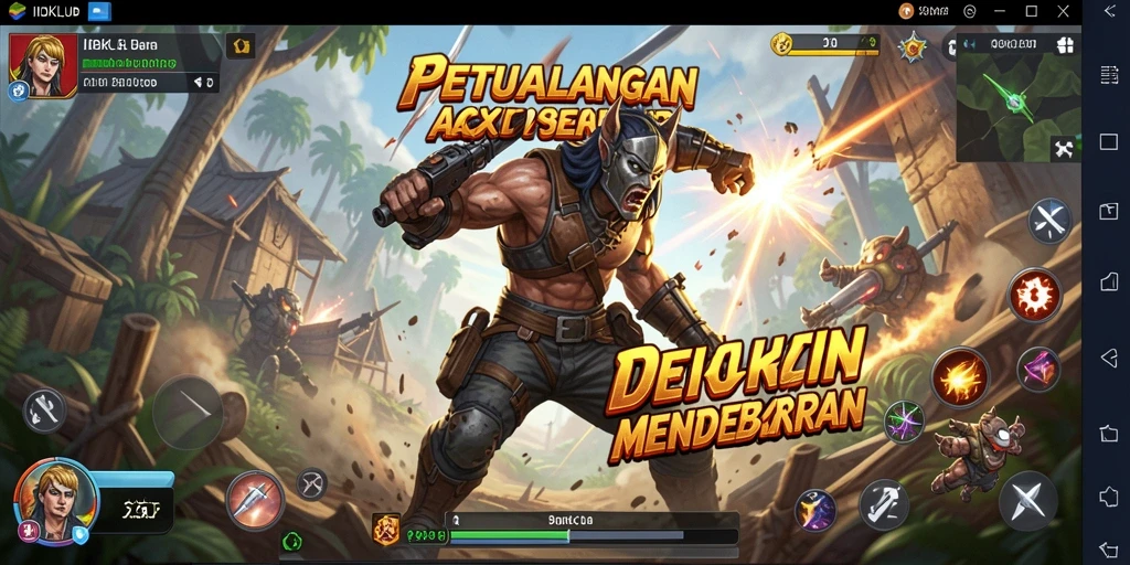 Tampilan mendebarkan dari aksi permainan IDKLUB.
