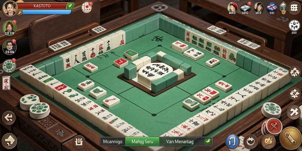 Screenshot KASTOTO menampilkan gameplay Mahjong yang seru dan menantang.