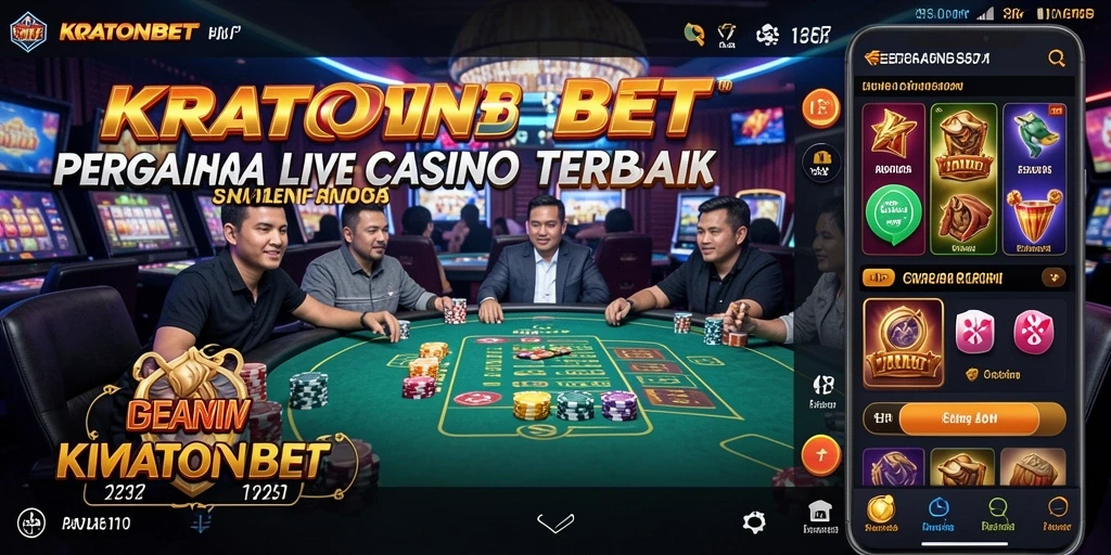 Tampilan gameplay Live Casino yang mendebarkan di KRATONBET.
