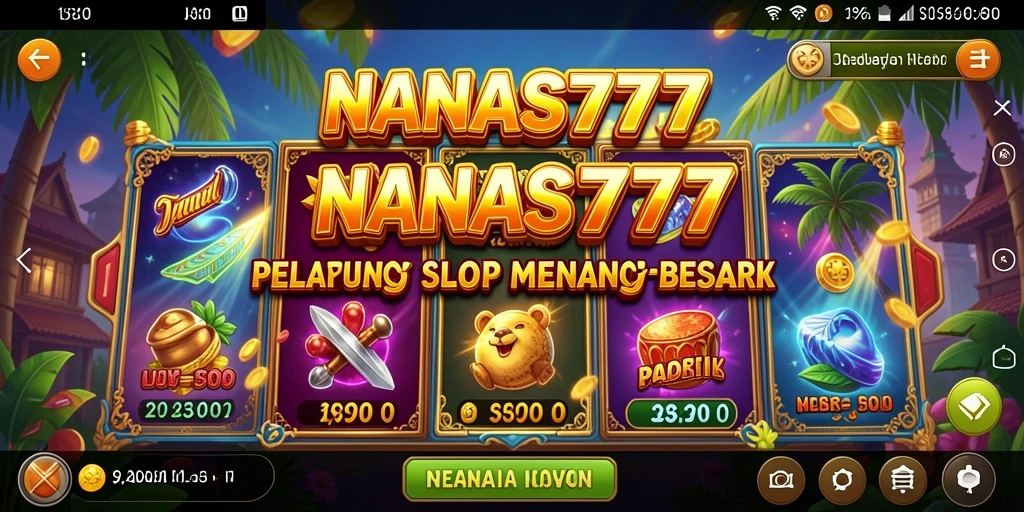 Tampilan gameplay slot NANAS777 yang menarik dan penuh warna.