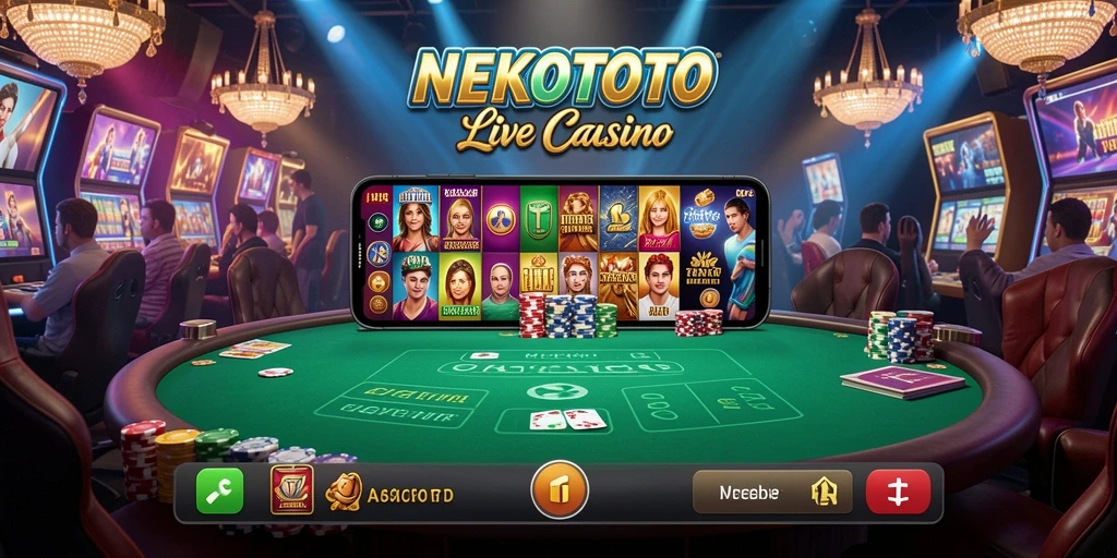 Screenshot gameplay Live Casino NEKOTOTO yang mendebarkan dan interaktif.