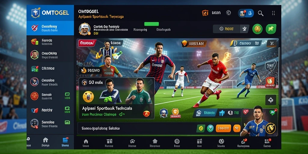 Screenshot utama OMTOGEL menampilkan antarmuka taruhan olahraga yang menarik.