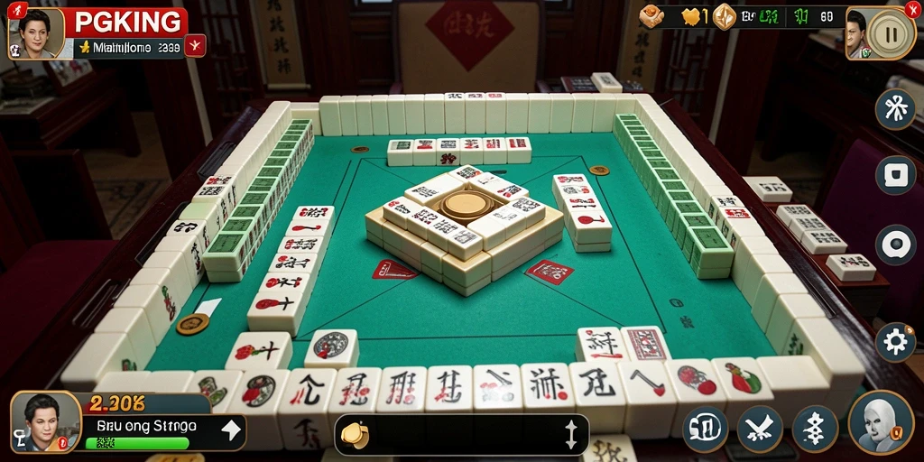 Screenshot gameplay PGKING yang menampilkan serunya permainan Mahjong.