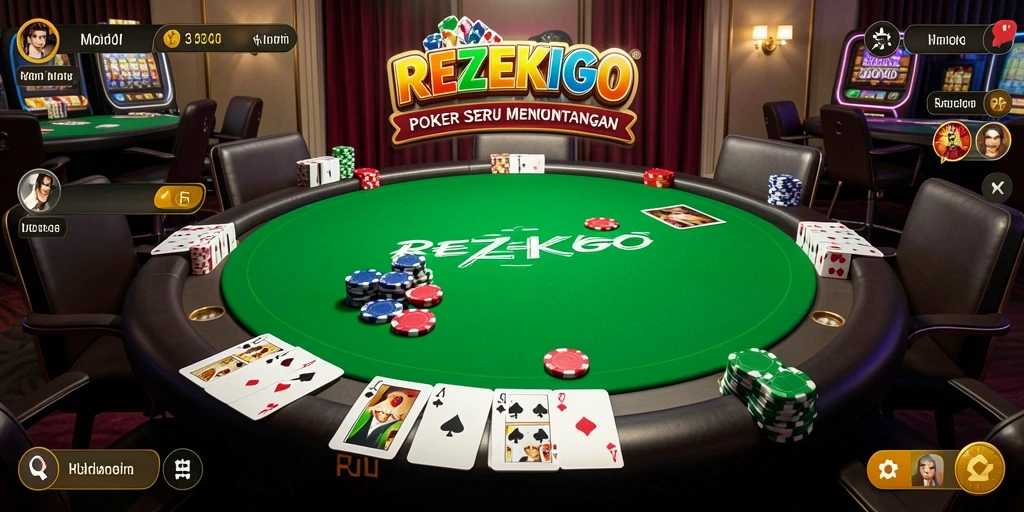 Tampilan gameplay Poker menarik dari REZEKIGO.