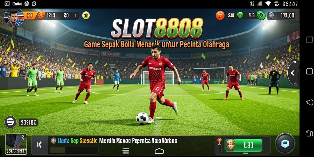 Tampilan gameplay <strong>SLOT8808</strong> yang menarik dengan aksi sepak bola seru.