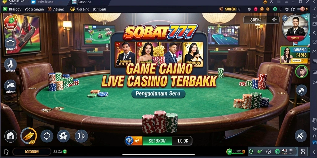 Tampilan screenshot dari gameplay Live Casino yang seru dan interaktif.
