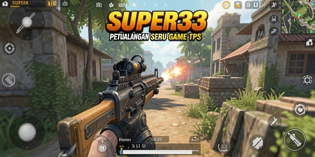 Gameplay seru di SUPER33 dengan pertempuran intens.