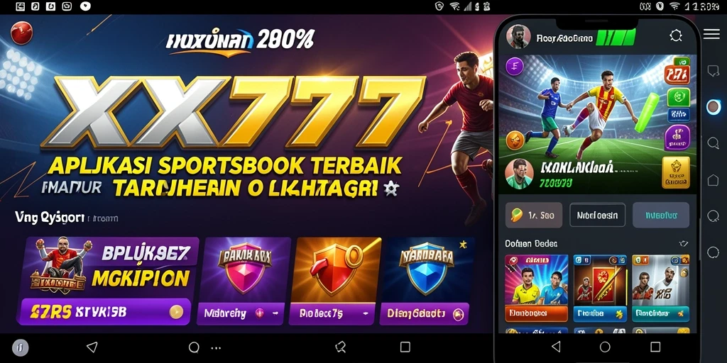 Tampilan menarik dari aplikasi XXX777 saat melakukan taruhan olahraga.