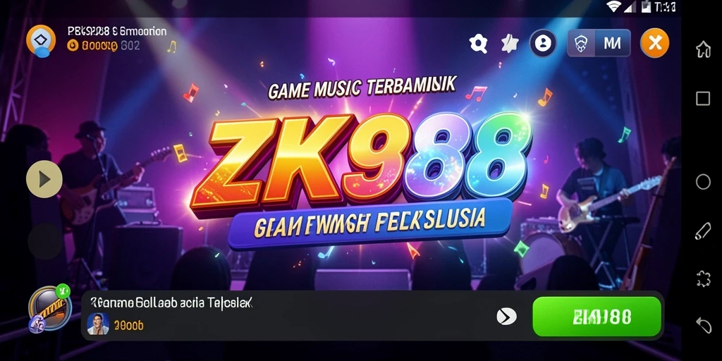 Screenshot ZK988 menampilkan gameplay musik yang seru dan interaktif.