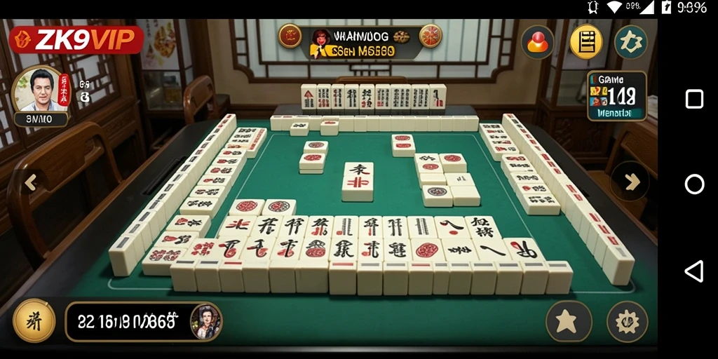 Tampilan gameplay Mahjong di ZK9VIP yang seru dan menantang.